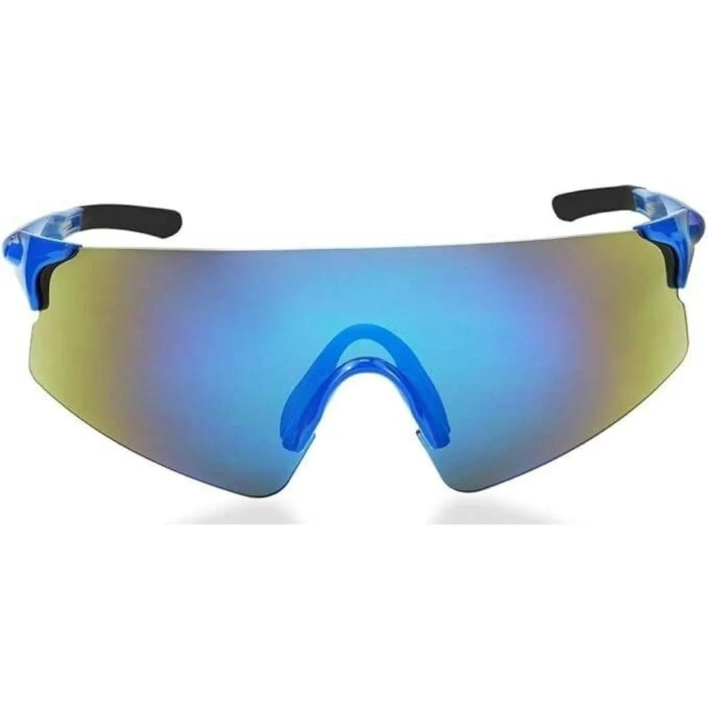 Sport Sunglasses‎ Shield Blue Mirrored Lens Fishing Driving Outdoor Shield Visor